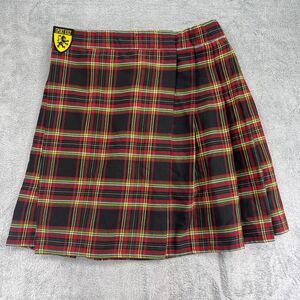 Sport Kilt Irish Revenge Wrap Skirt Mens Large Black Red Tartan Plaid Pleated